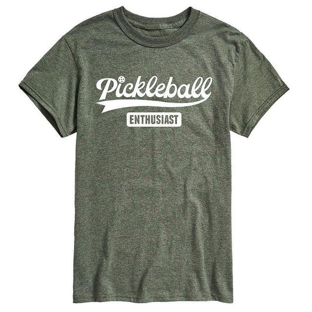 Mens Pickleball Enthusiast Tee Green Product Image