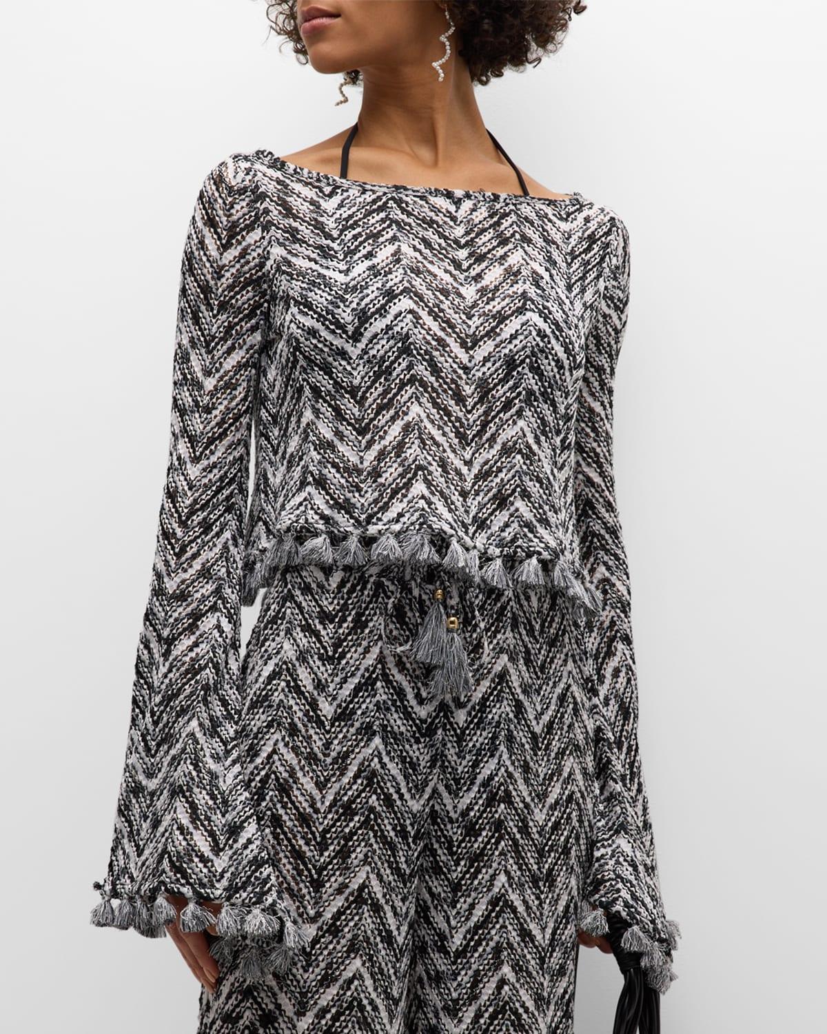 Womens Kaiya Spacedye Chevron Top Product Image