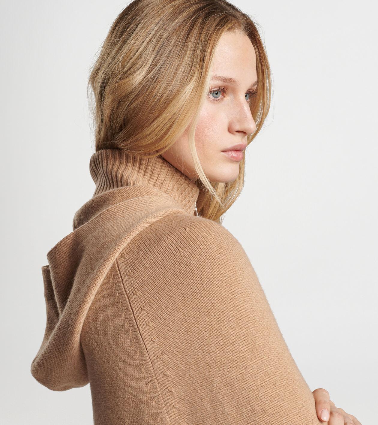 Gwyneth Zip Front Hooded Capelet Product Image