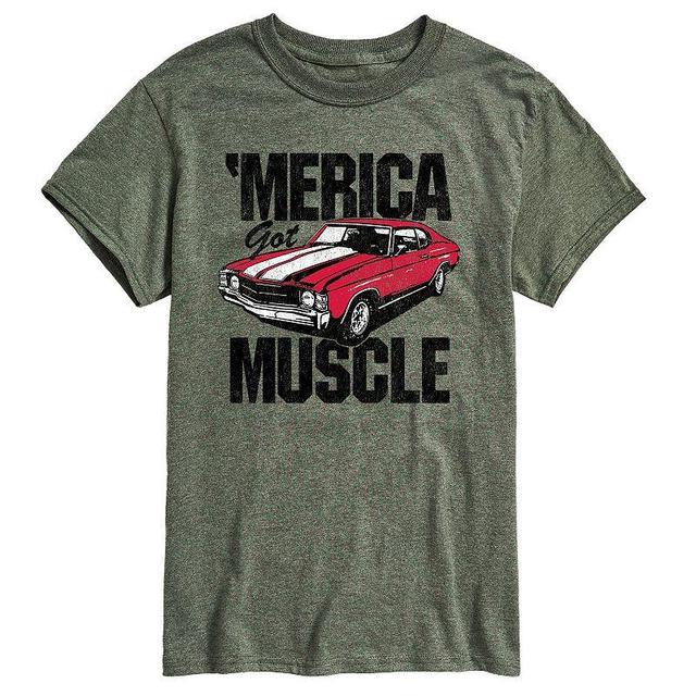 Mens Merica Got Muscle Car Graphic Tee Beige Product Image