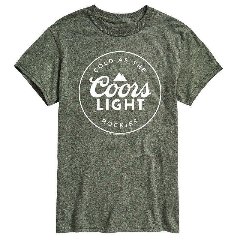 Mens Coors Light Logo Badge Graphic Tee Dark Grey Product Image