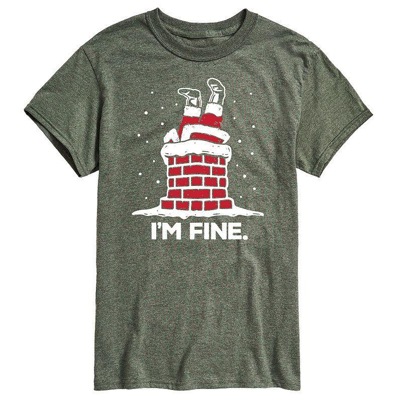 Mens Im Fine Santa Chimney Graphic Tee Black Product Image