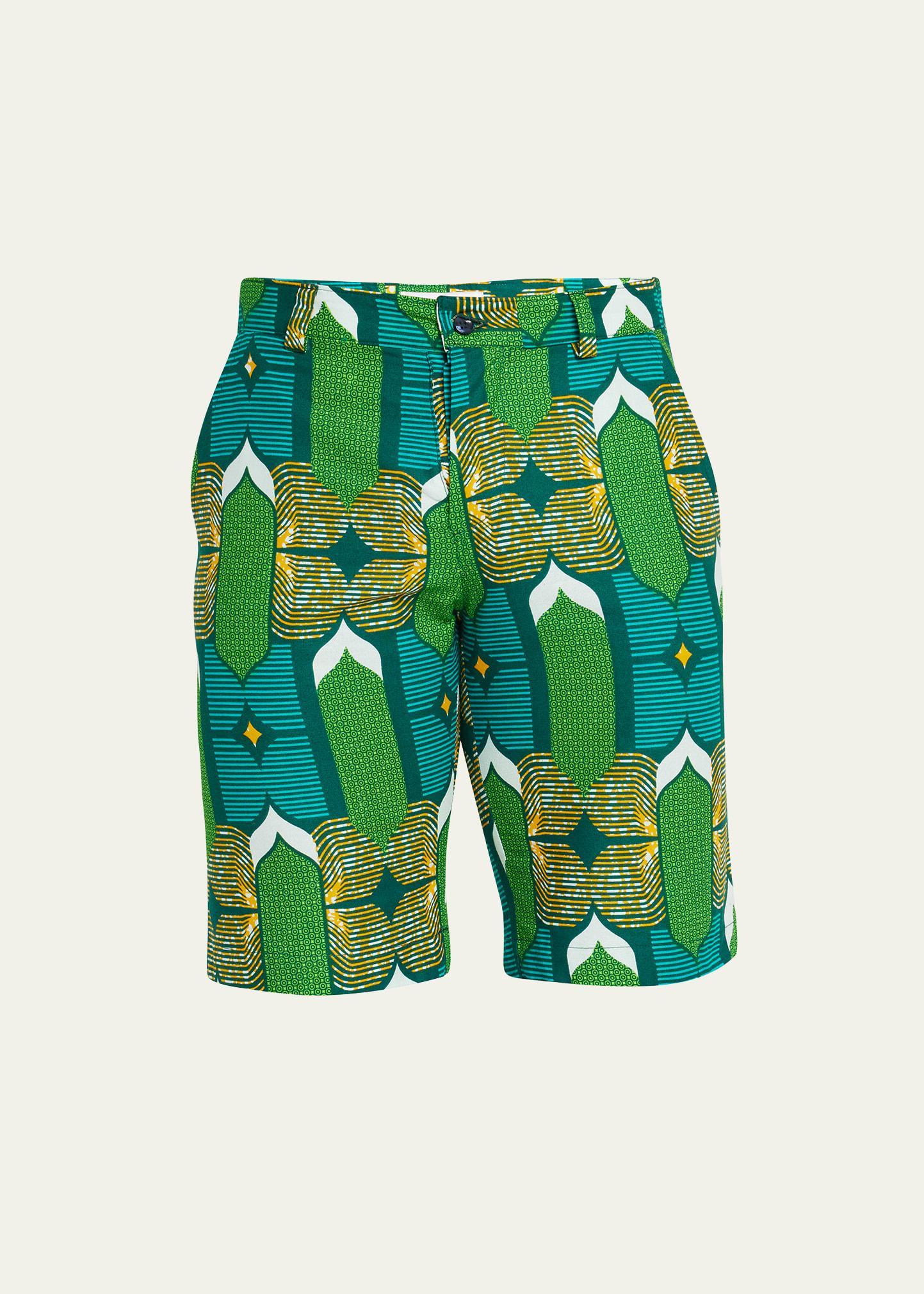 Mens Wax-Print Bermuda Shorts Product Image