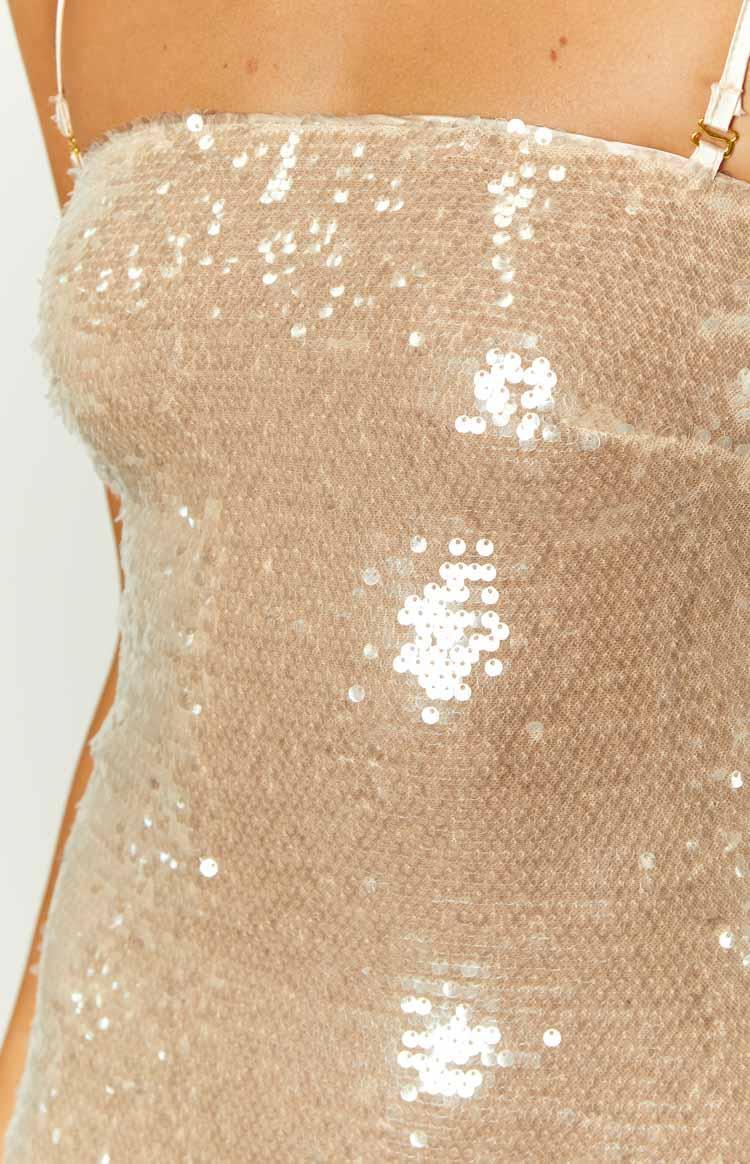 Time To Shine Gold Sequin Mini Dress Product Image