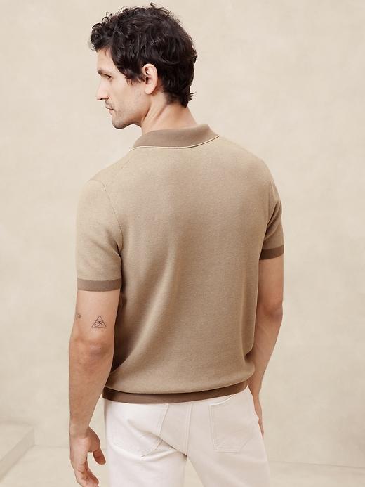 Birdseye Stitch Sweater Polo Product Image