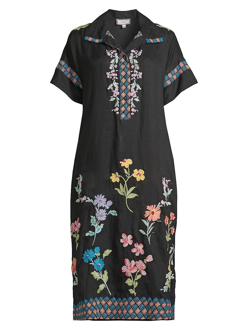 Womens Evangeline Dolman Embroidered Shirtdress Product Image