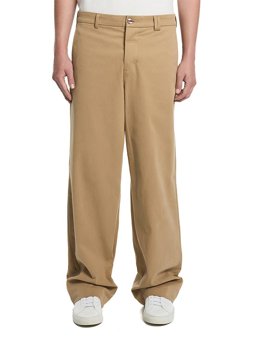 Mens Stretch-Cotton Wide-Leg Chino Pants Product Image