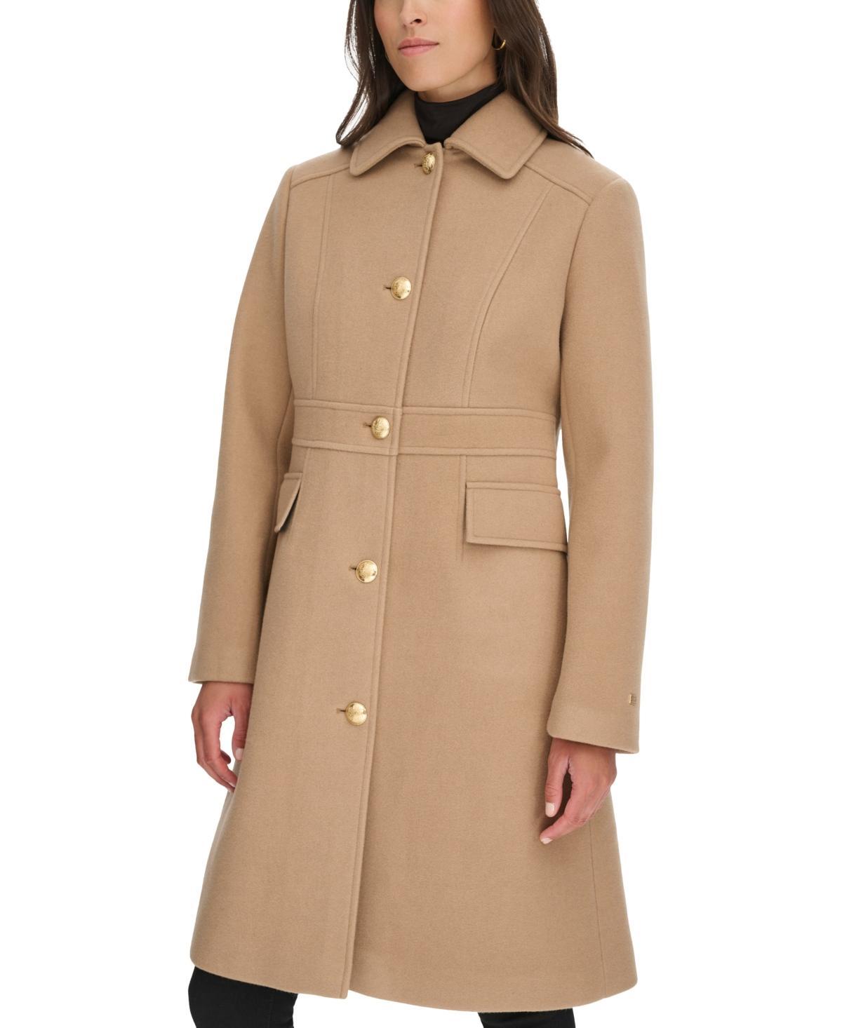 Tommy Hilfiger Womens Hooded Single-Breasted Coat, Created for Macys Product Image