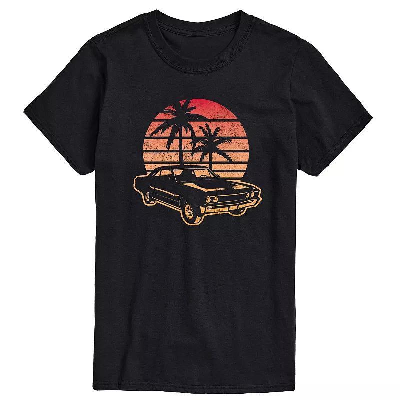 Mens Classic Car And Sunset Tee Product Image