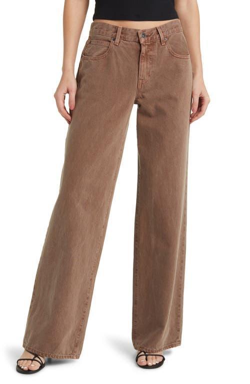 SLVRLAKE Mica Wide Leg Jean in Brown. - size 29 (also in 24, 25, 26, 27, 28, 30, 31) Product Image