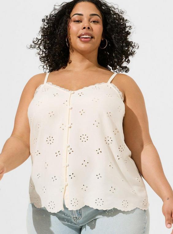 Eyelet Challis Swing Cami Product Image