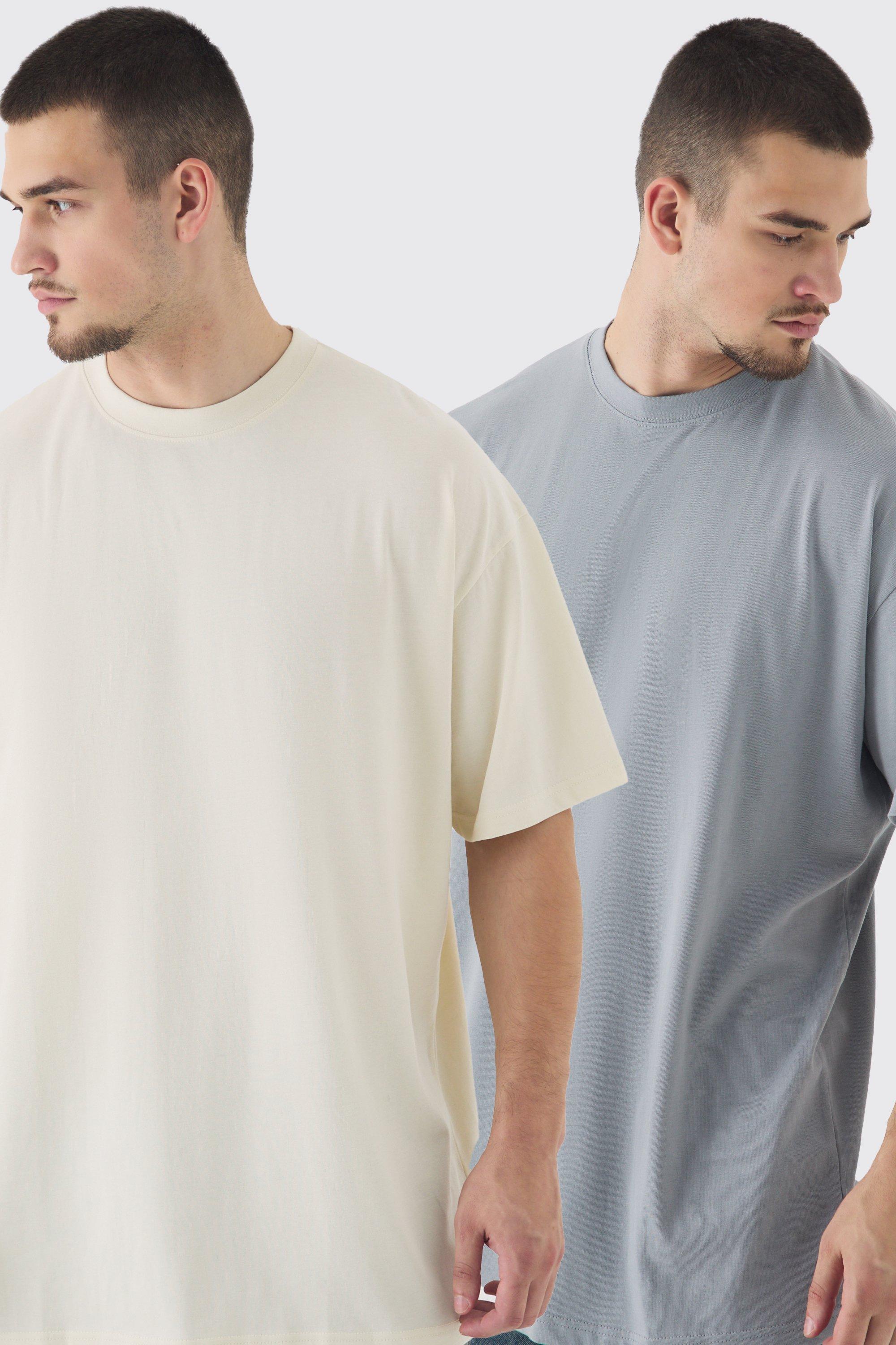 Tall 2 Pack Oversized T-shirt | boohooMAN USA Product Image