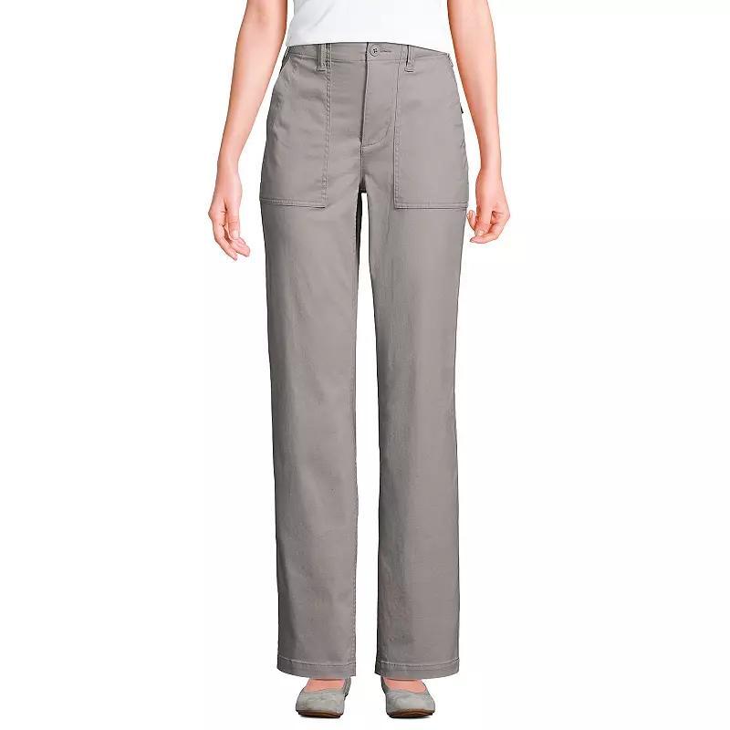 Womens Lands End High Rise Chino Utility Pants Product Image