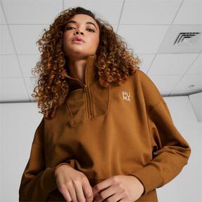 PUMA Infuse Women's Half-Zip Oversized Sweatshirt Product Image