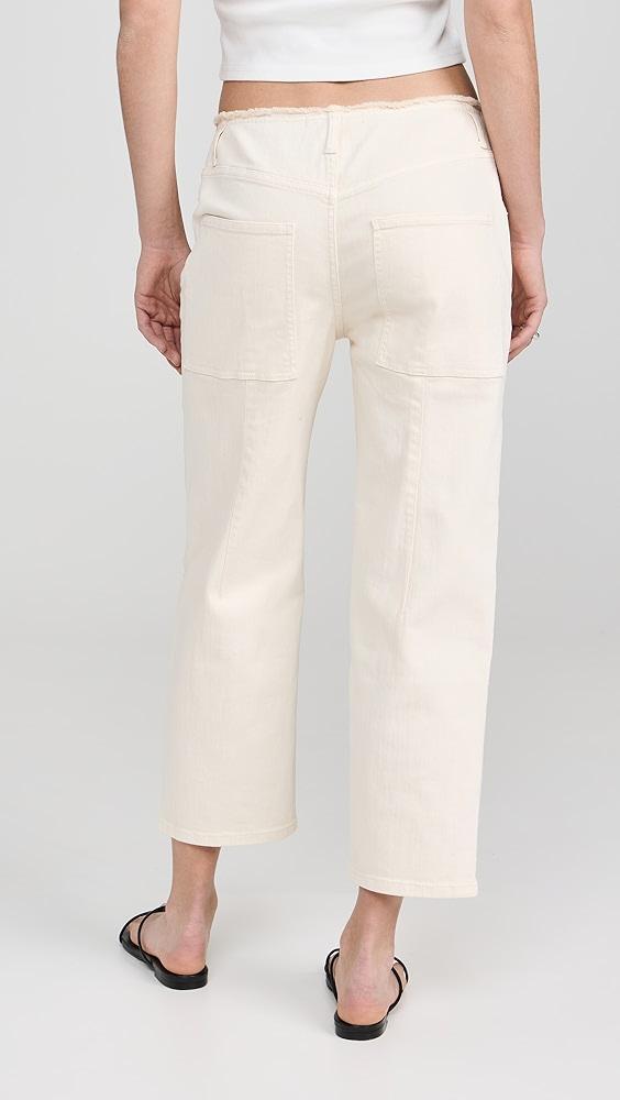 Tibi Garment Dyed Stretch Twill Cropped Newman Jeans | Shopbop Product Image