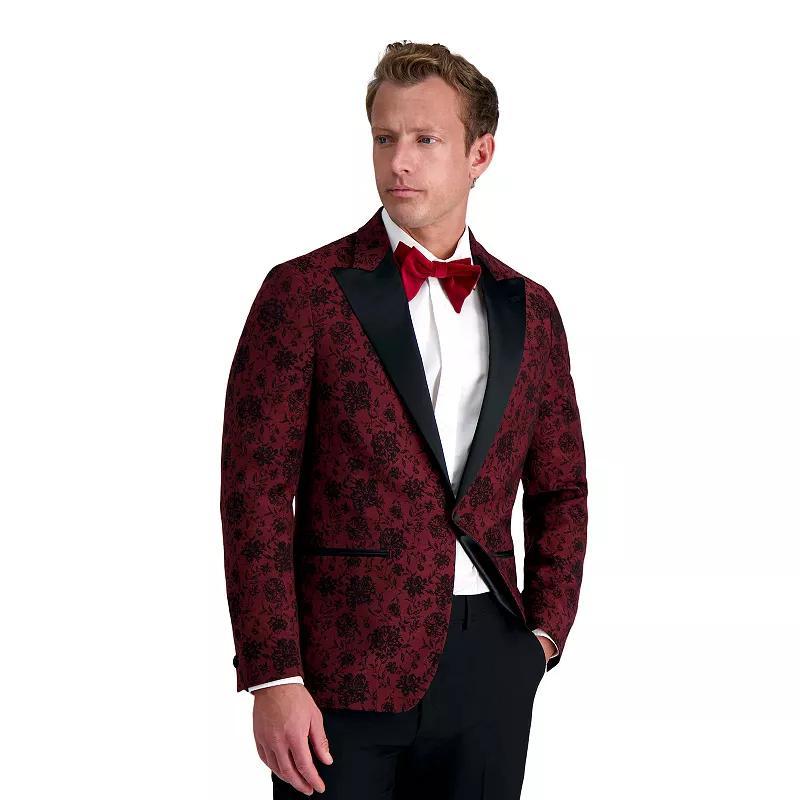 Mens J.M. Haggar Floral Slim Dinner Jacket Red Product Image