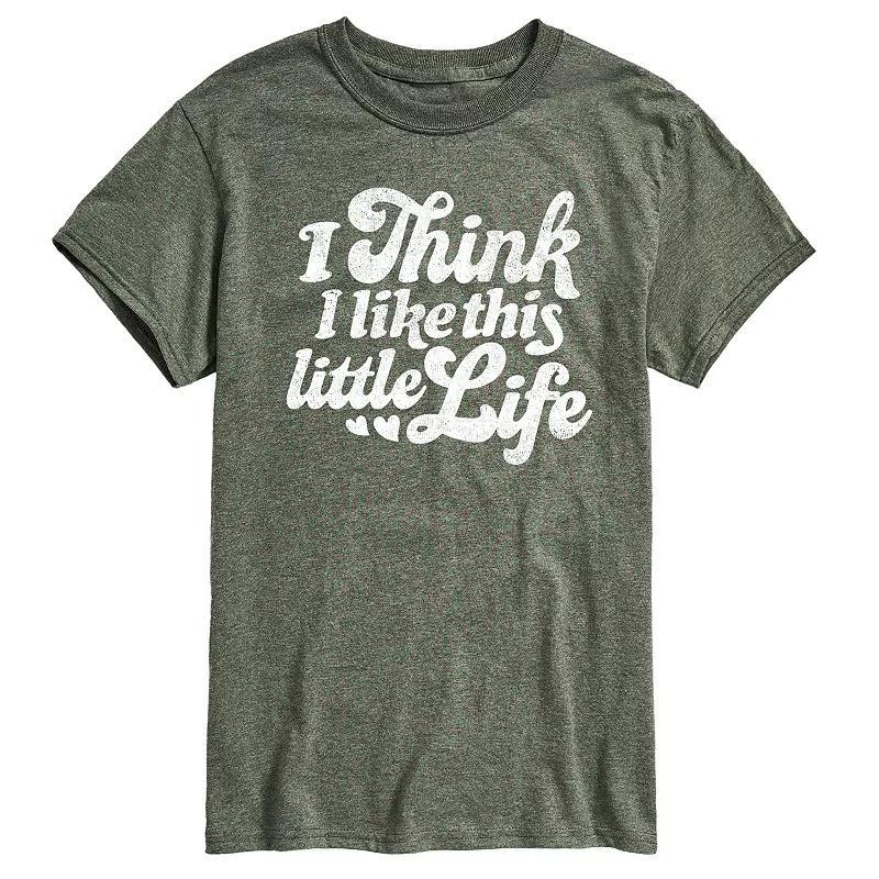 Mens I Think I Like This Little Life Graphic Tee Blue Product Image