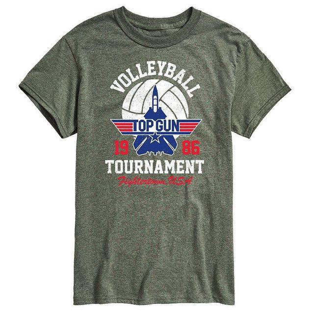 Mens Top Gun Volleyball Tournament Tee Green Product Image