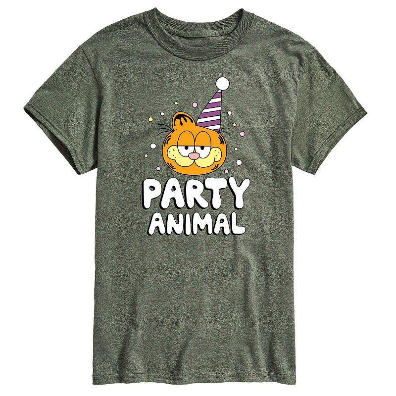 Mens Garfield Party Animal Graphic Tee Med Blue Product Image