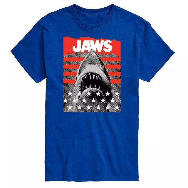 Big & Tall Jaws and Stripes Tee, Mens Med Blue Product Image