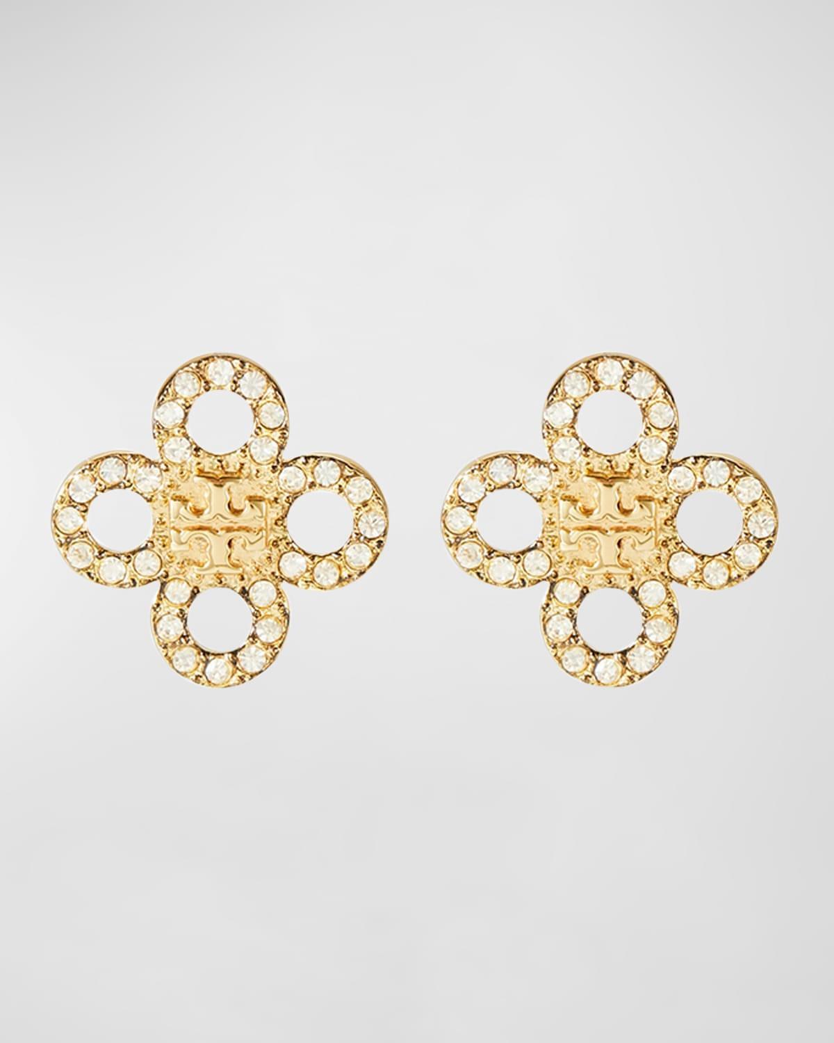 Tory Burch Small Kira Pav Clover Stud Earrings Product Image