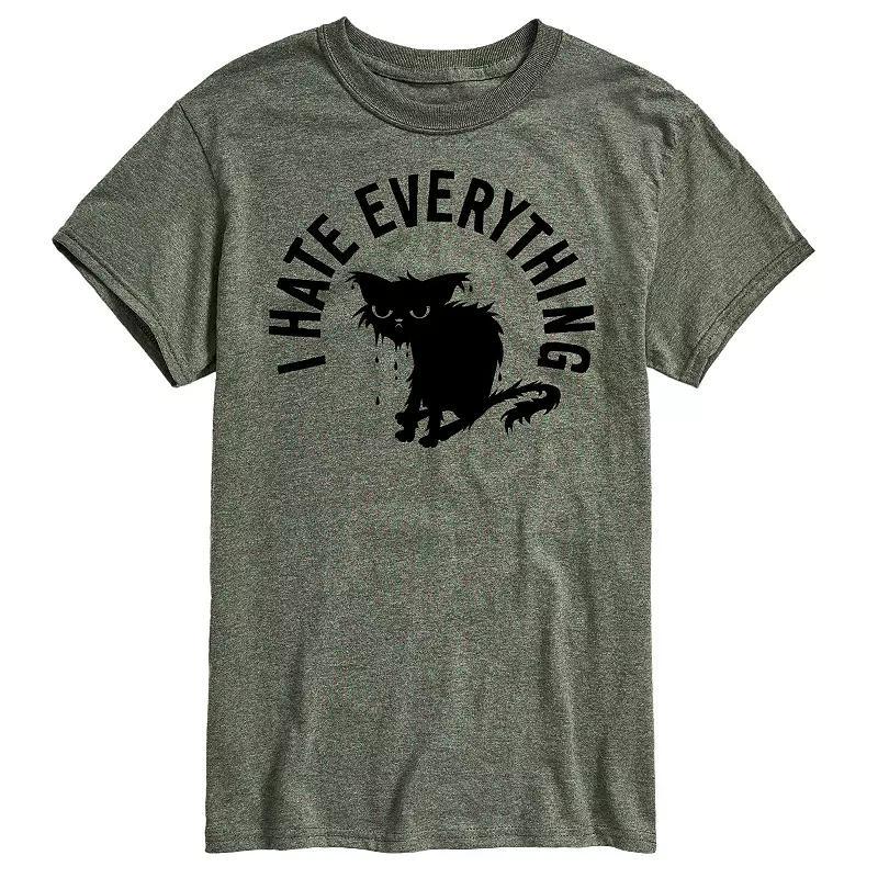 Big & Tall I Hate Everything Wet Cat Graphic Tee, Mens Product Image