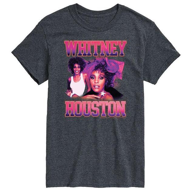 Big & Tall Whitney Houston Vintage Tee Tee, Mens Heather Grey Product Image