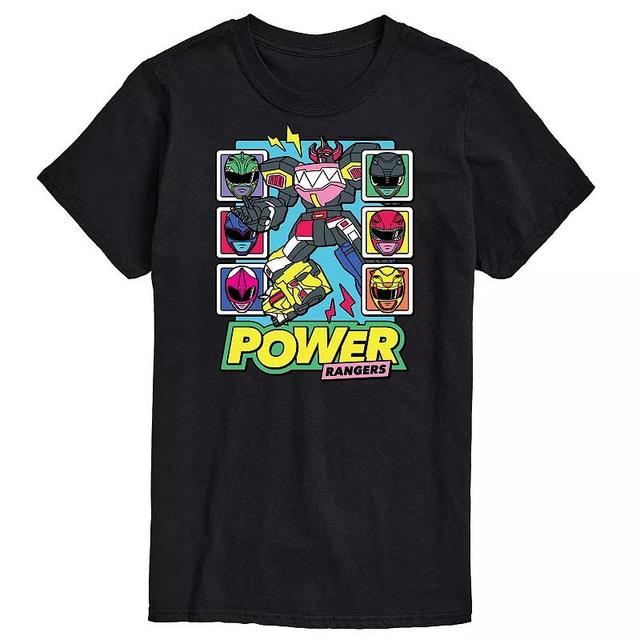 Mens Power Rangers Zord Heads Graphic Tee Product Image