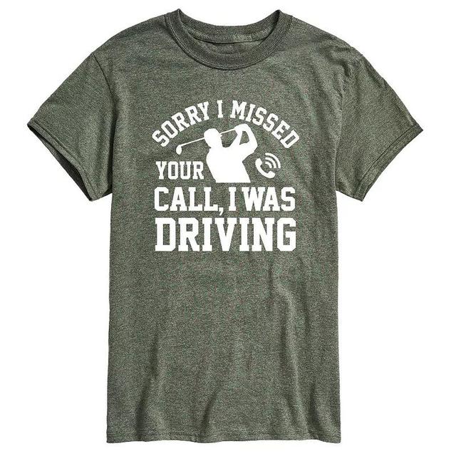 Mens Sorry Missed Call Driving Golf Graphic Tee Product Image