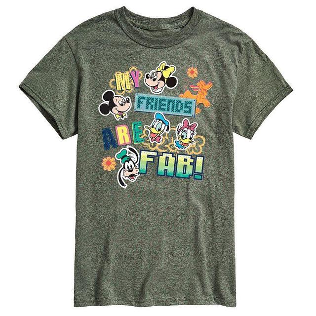 Big & Tall Disney Friends Are Fab Tee, Mens Black Product Image