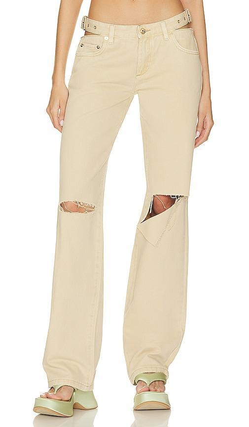 SER.O.YA Christy Jean in Beige. Size 28, 29. Product Image