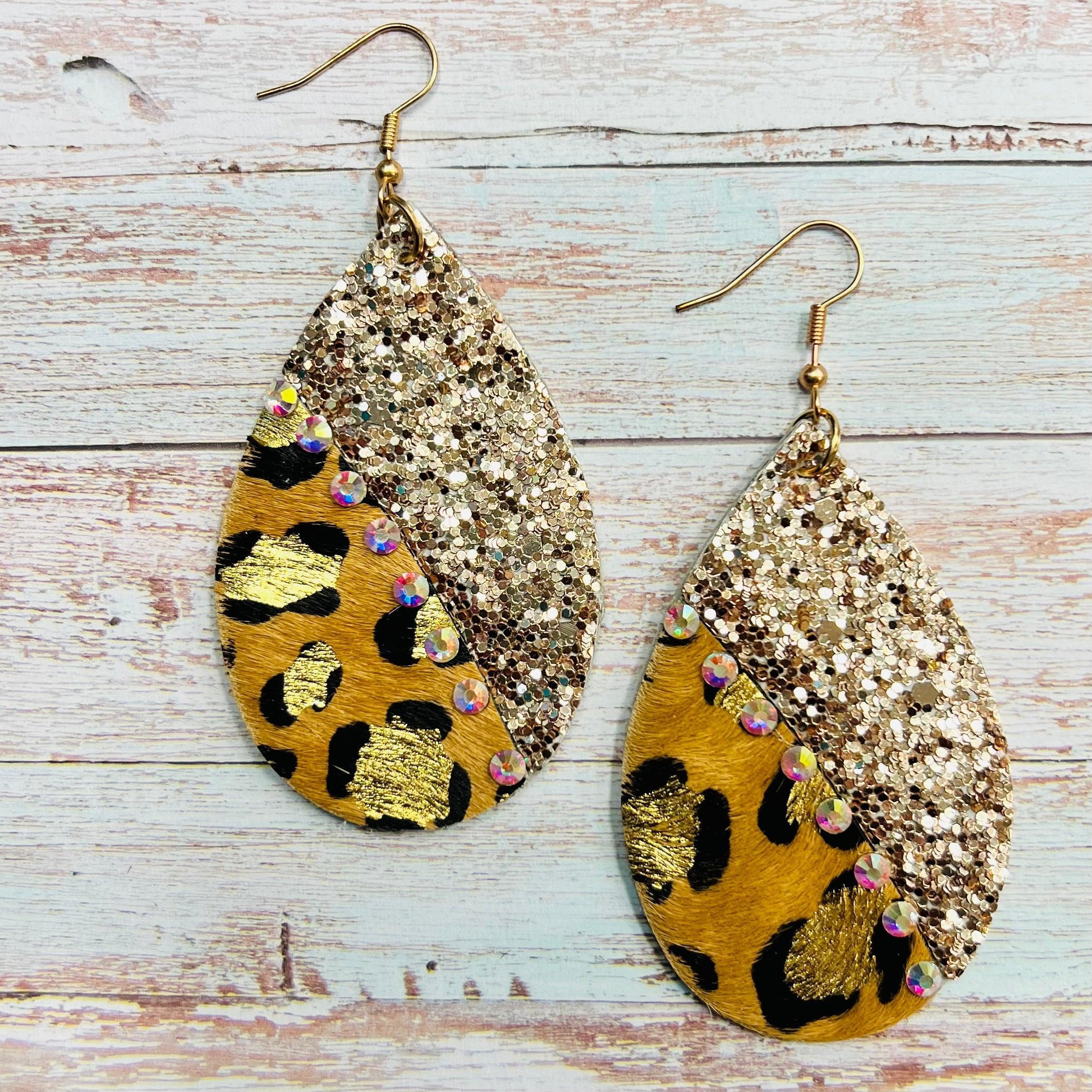 Gilded Leopard Earrings Product Image