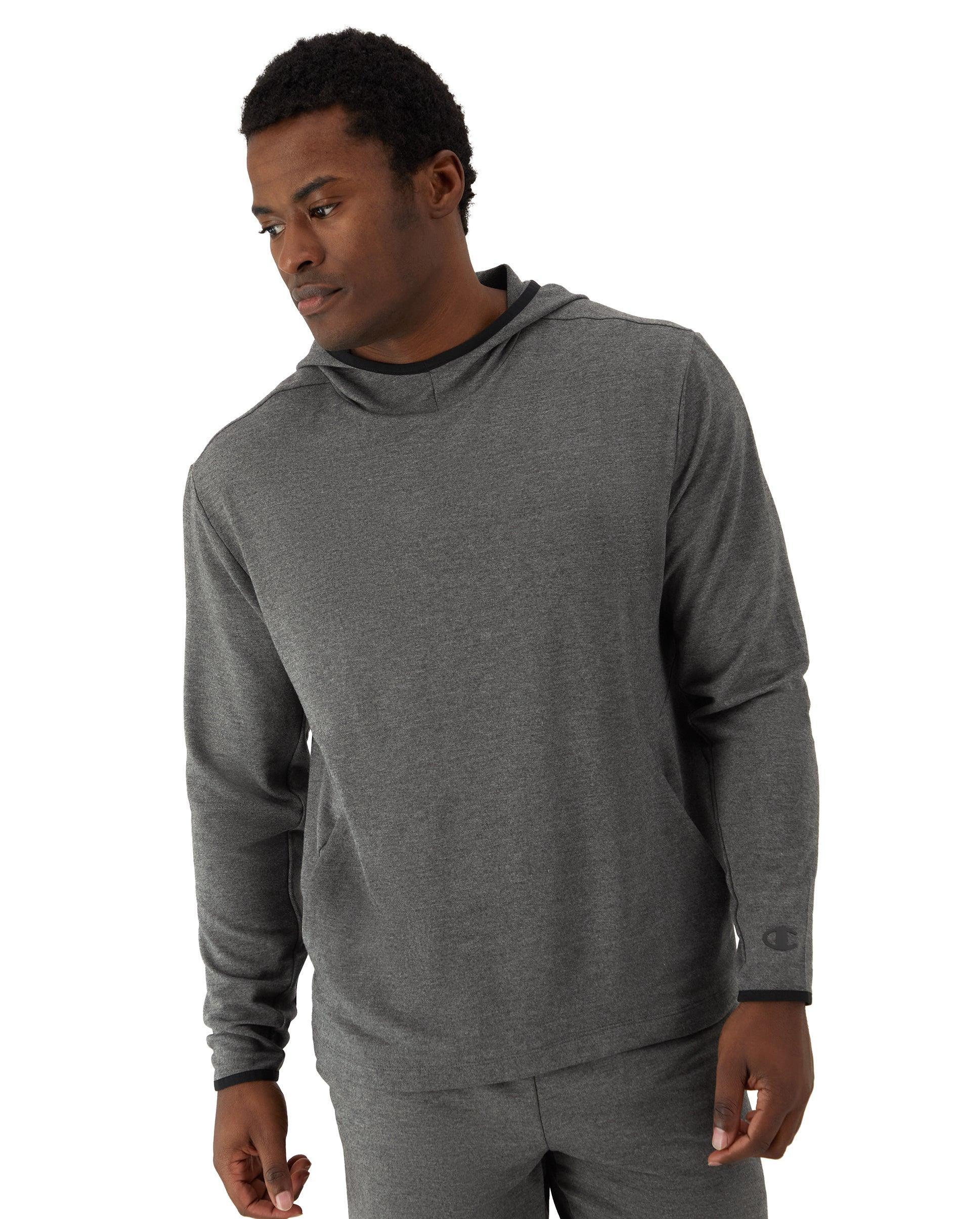 Mens Champion Weekender Hoodie, Moisture Wicking Cool Slate Gray Heather XL Product Image