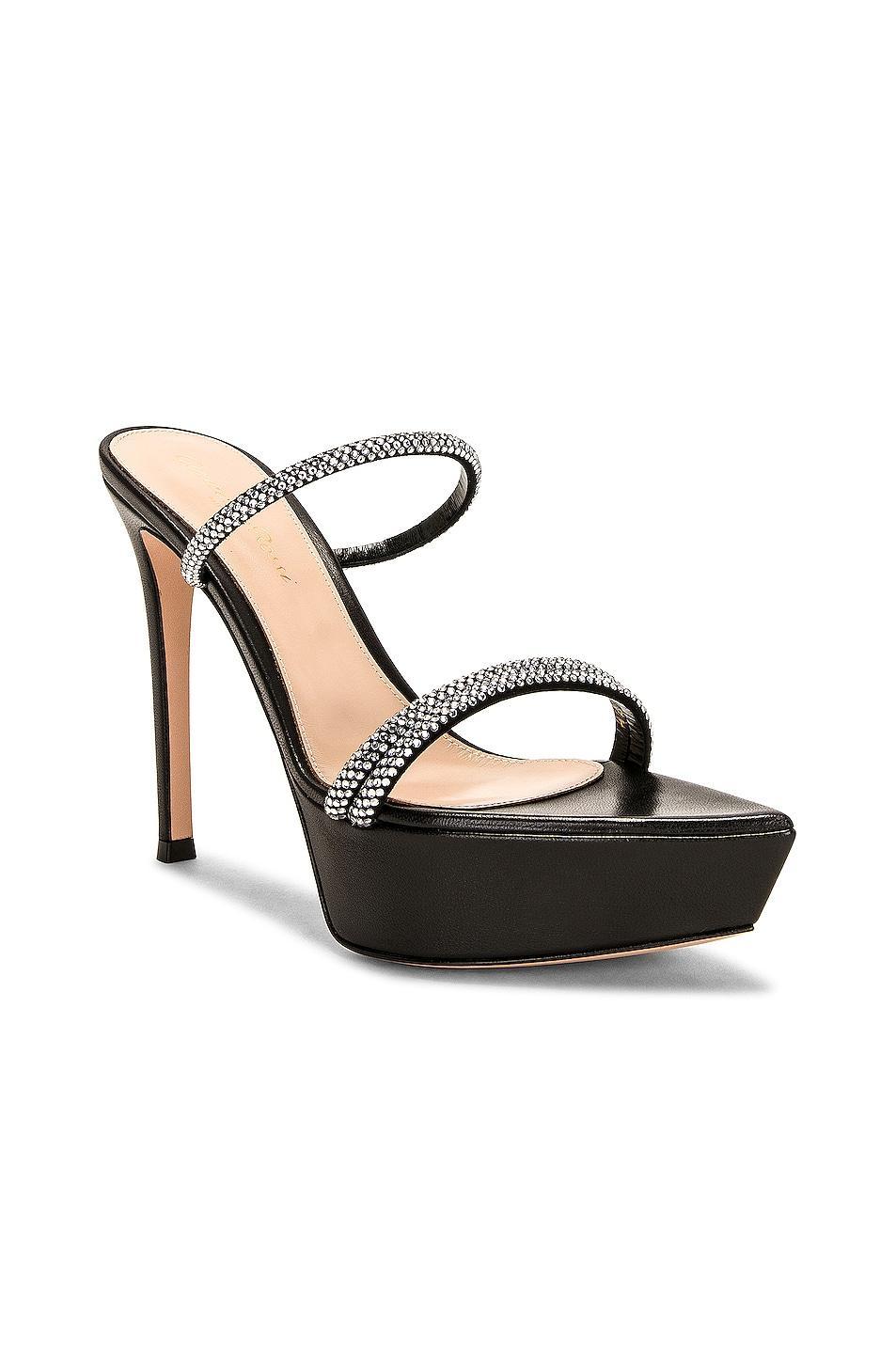 Gianvito Rossi - Women's Cannes Leather Platform Sandals - Neutral - IT 41 - Moda Operandi Product Image