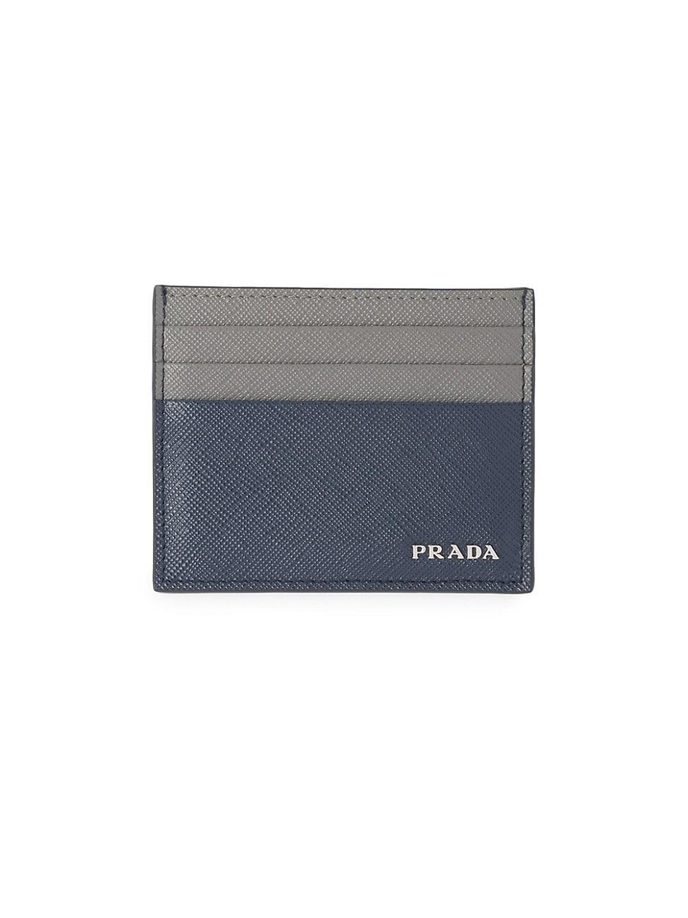 Mens Saffiano Leather Card Holder Product Image