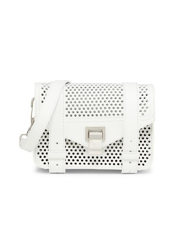 Womens Mini PS1 Perforated Leather Crossbody Bag Product Image