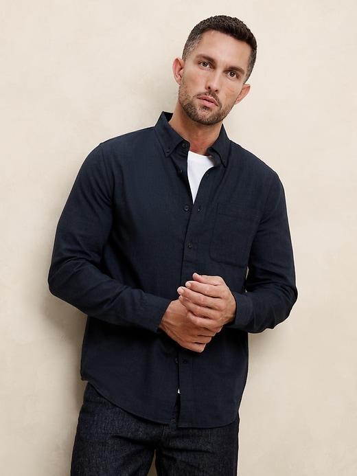 Slim Lightweight Flannel Shirt Product Image