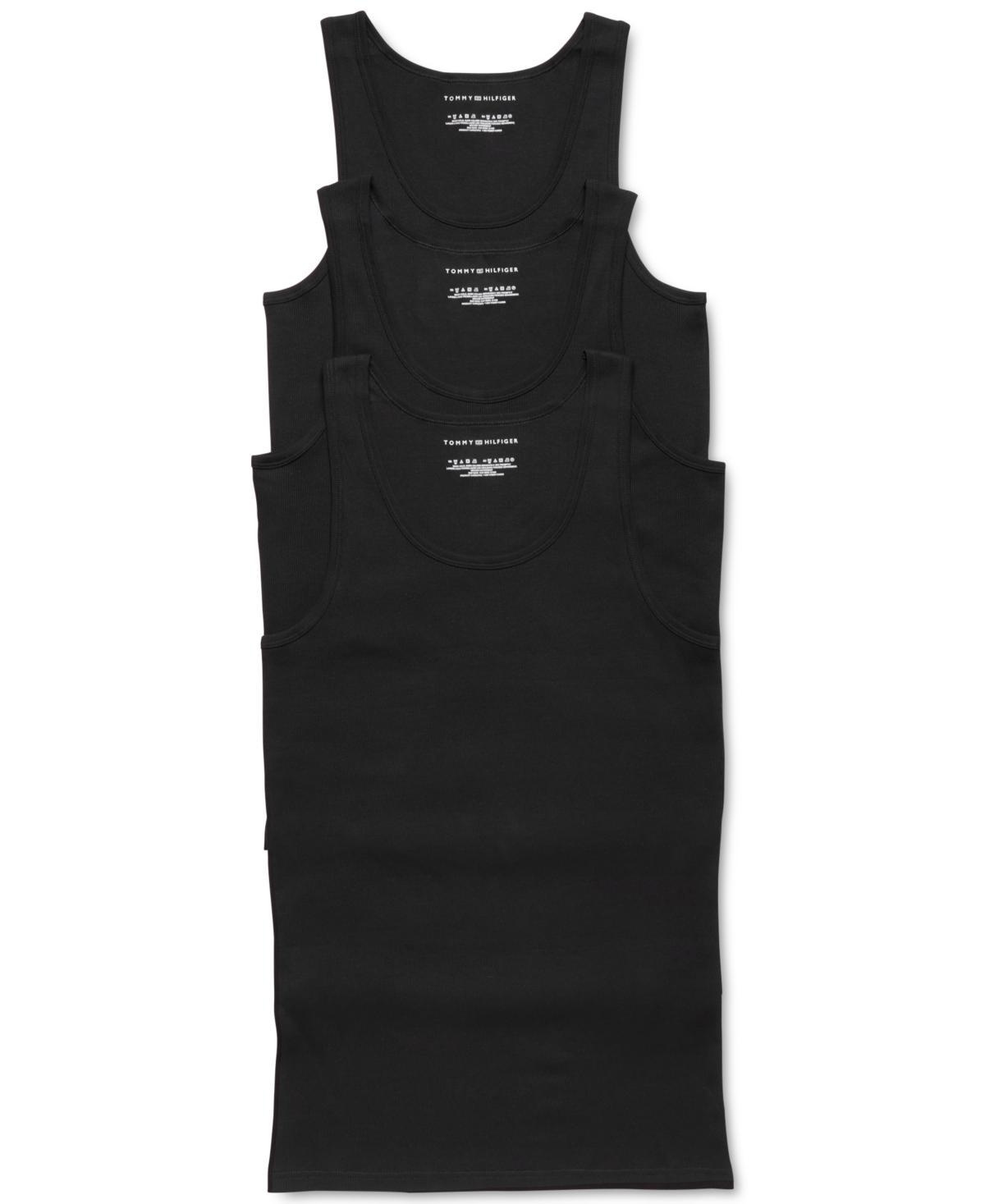 Mens Tommy Hilfiger 3-pack Cotton Classic Tank Top with Moisture Wicking Product Image