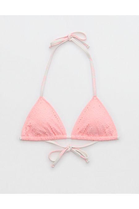 Aerie Eyelet String Triangle Bikini Top Women's Product Image