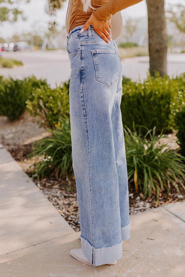 The Carter High Waist Wide Leg Jean in Medium Wash Product Image