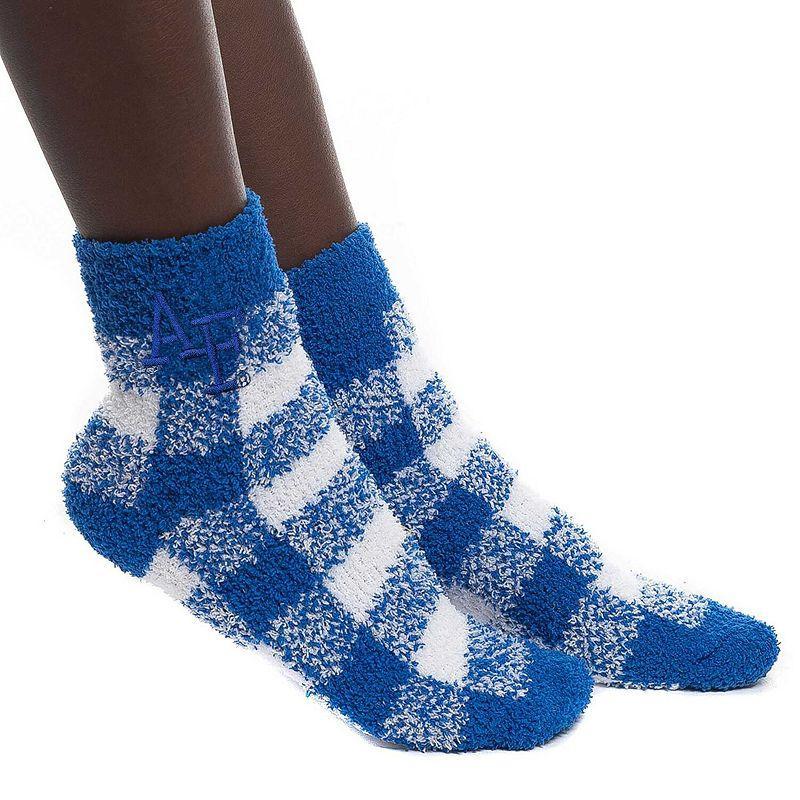 Womens ZooZatz Air Force Falcons Fuzzy Buffalo Check Ankle Socks Product Image