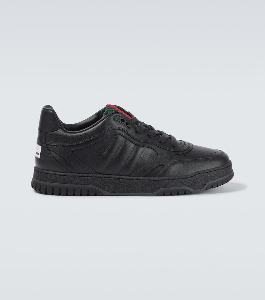 GUCCI Re-web Leather Sneakers In Black Product Image