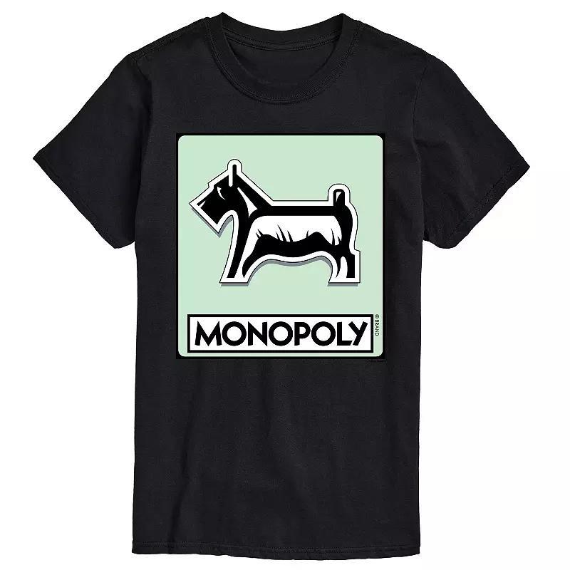 Big & Tall Monopoly Dog Token Graphic Tee, Mens Med Grey Product Image