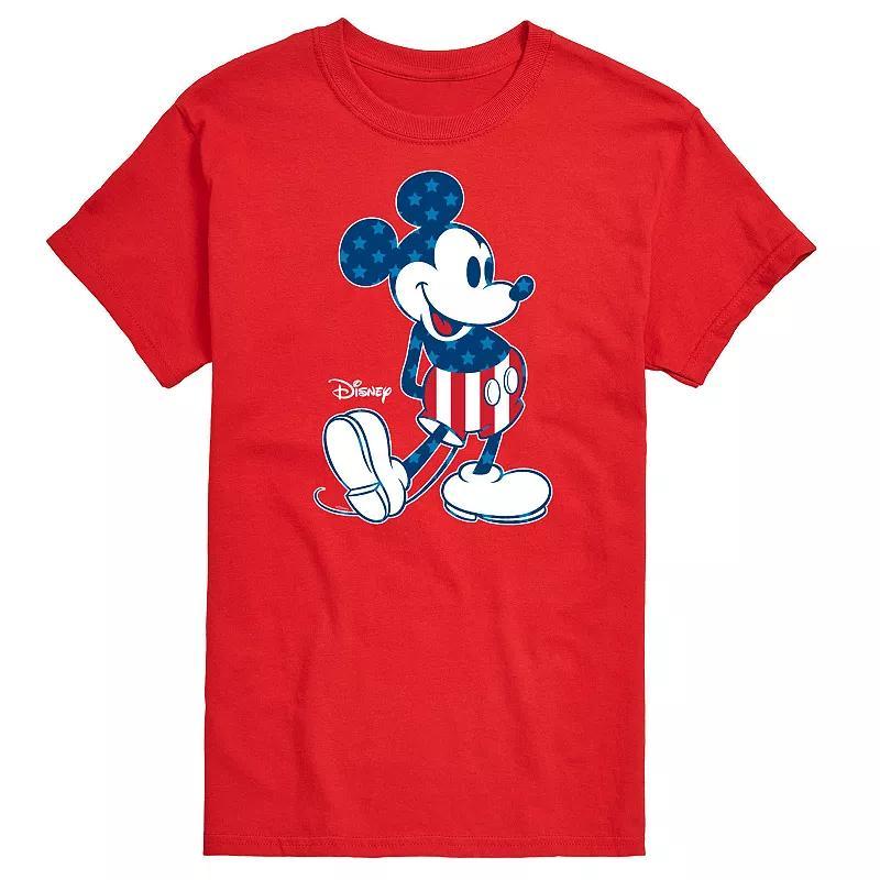 Disneys Mickey Mouse Mens Americana Flag Graphic Tee Product Image