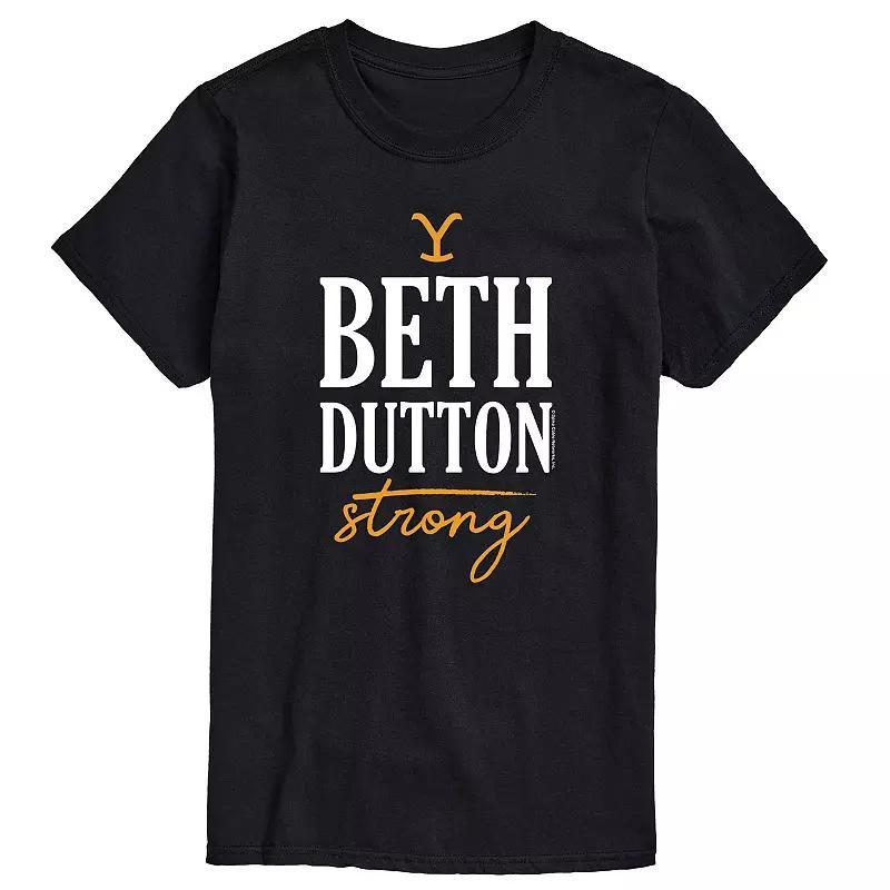 Big & Tall Yellowstone Beth Dutton Tee, Mens Blue Product Image