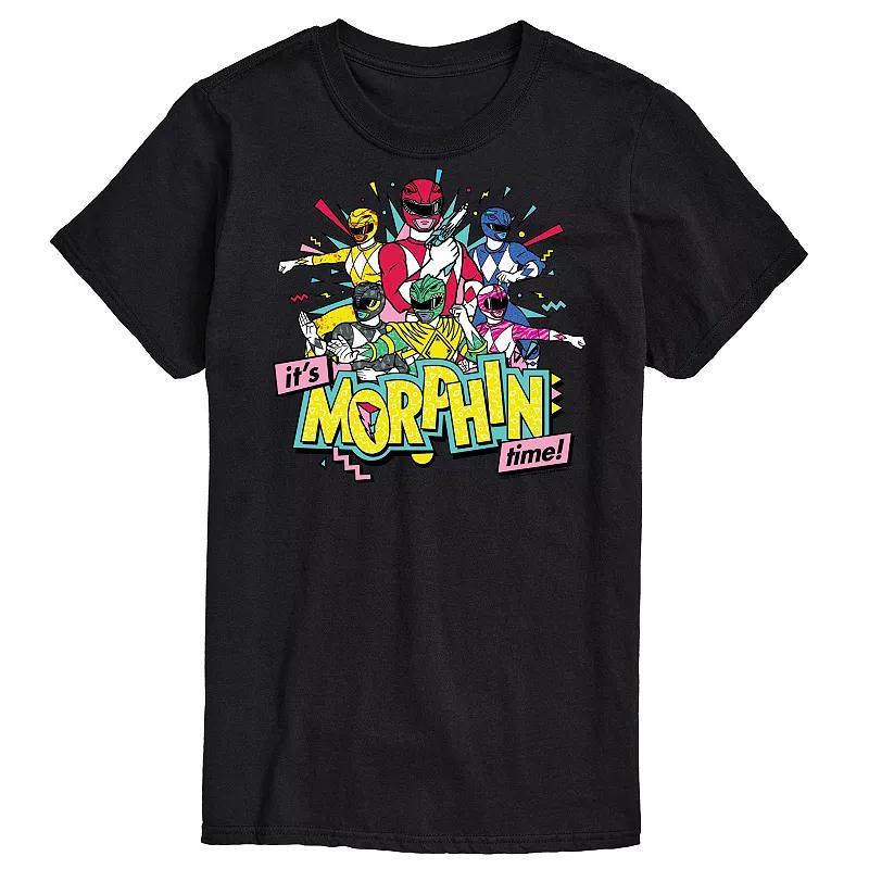 Big & Tall Power Rangers Morphin Time Group Graphic Tee, Mens Med Grey Product Image