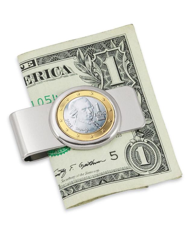 Mens American Coin Treasures Austrian Mozart One Euro Coin Money Clip Product Image