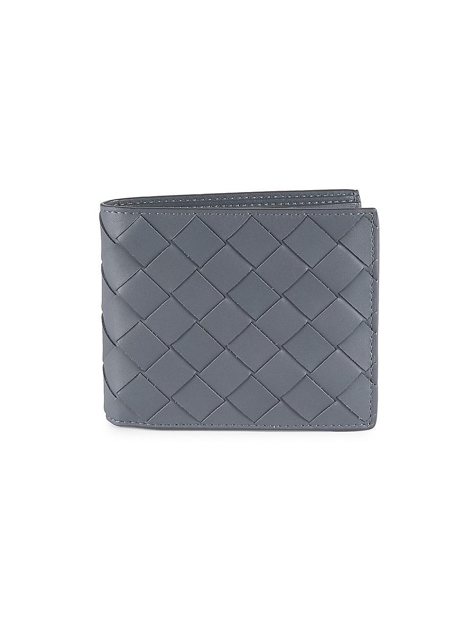 Mens Woven Leather Billfold Wallet Product Image