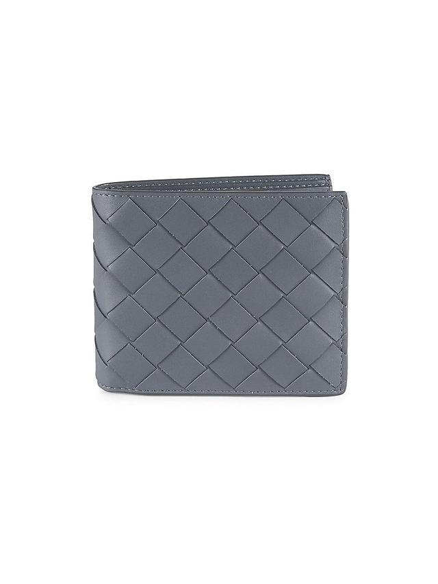 Mens Woven Leather Billfold Wallet Product Image