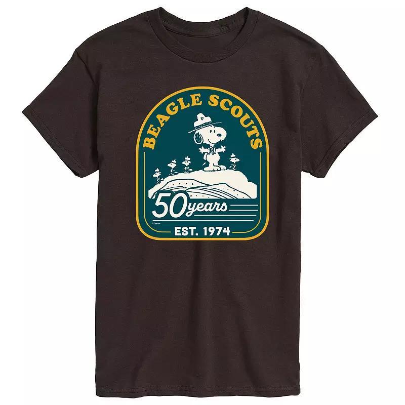 Big & Tall Peanuts Beagle Scouts 50 Years Mountain Graphic Tee, Mens Product Image